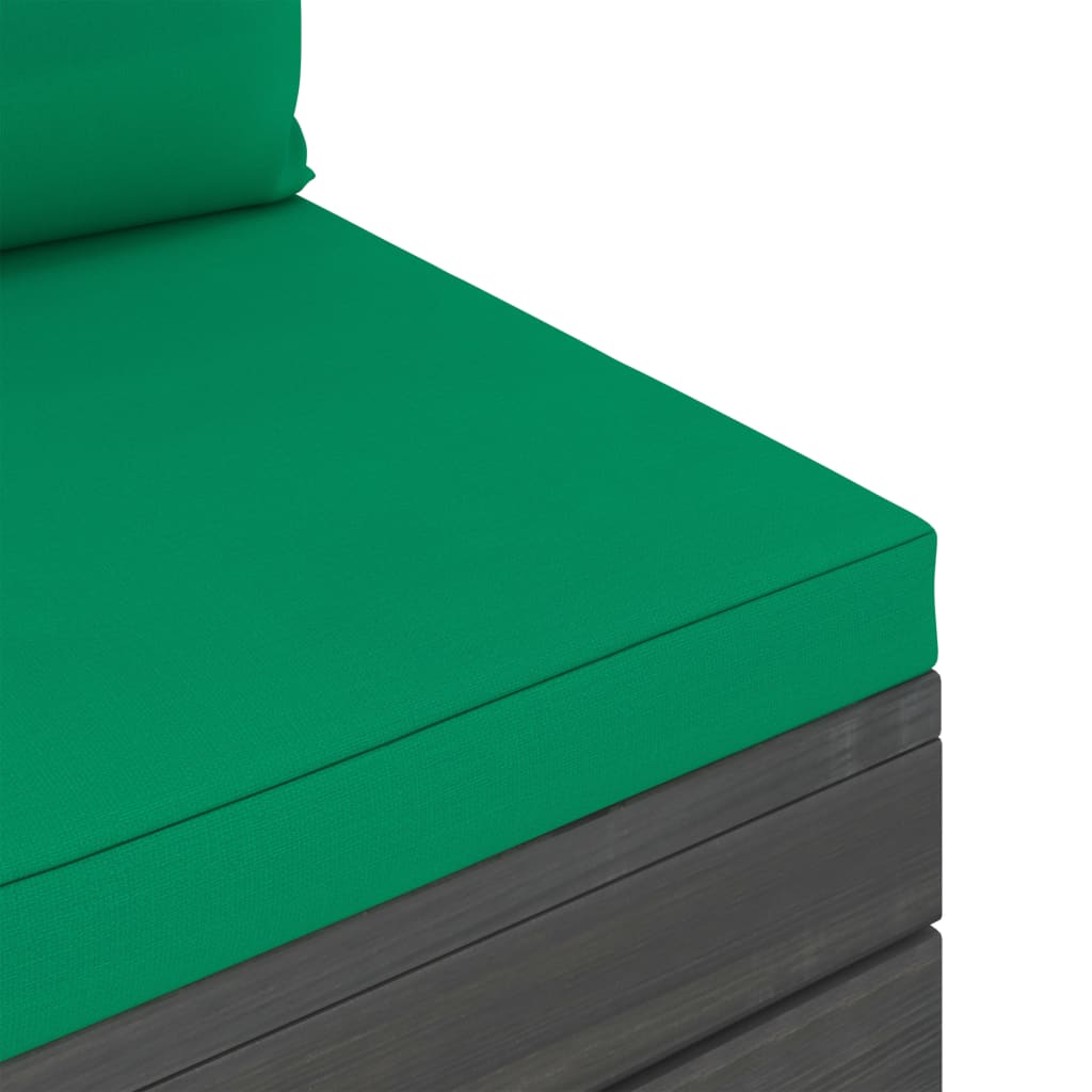 Σαλόνι Κήπου από Παλέτες 2 τεμ. Μασίφ Ξύλο Πεύκου με Μαξιλάρια - Pakobazaar