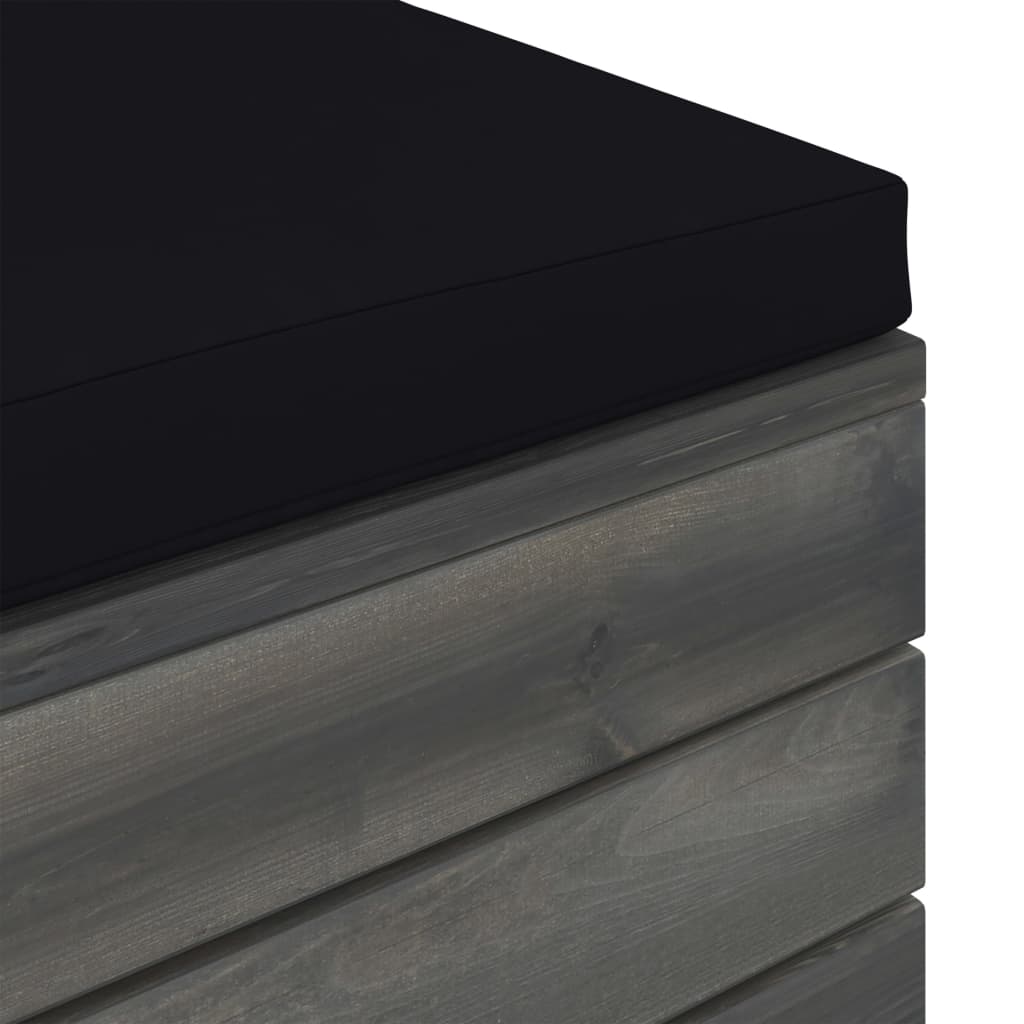 Σαλόνι Κήπου από Παλέτες 2 τεμ. Μασίφ Ξύλο Πεύκου με Μαξιλάρια - Pakobazaar