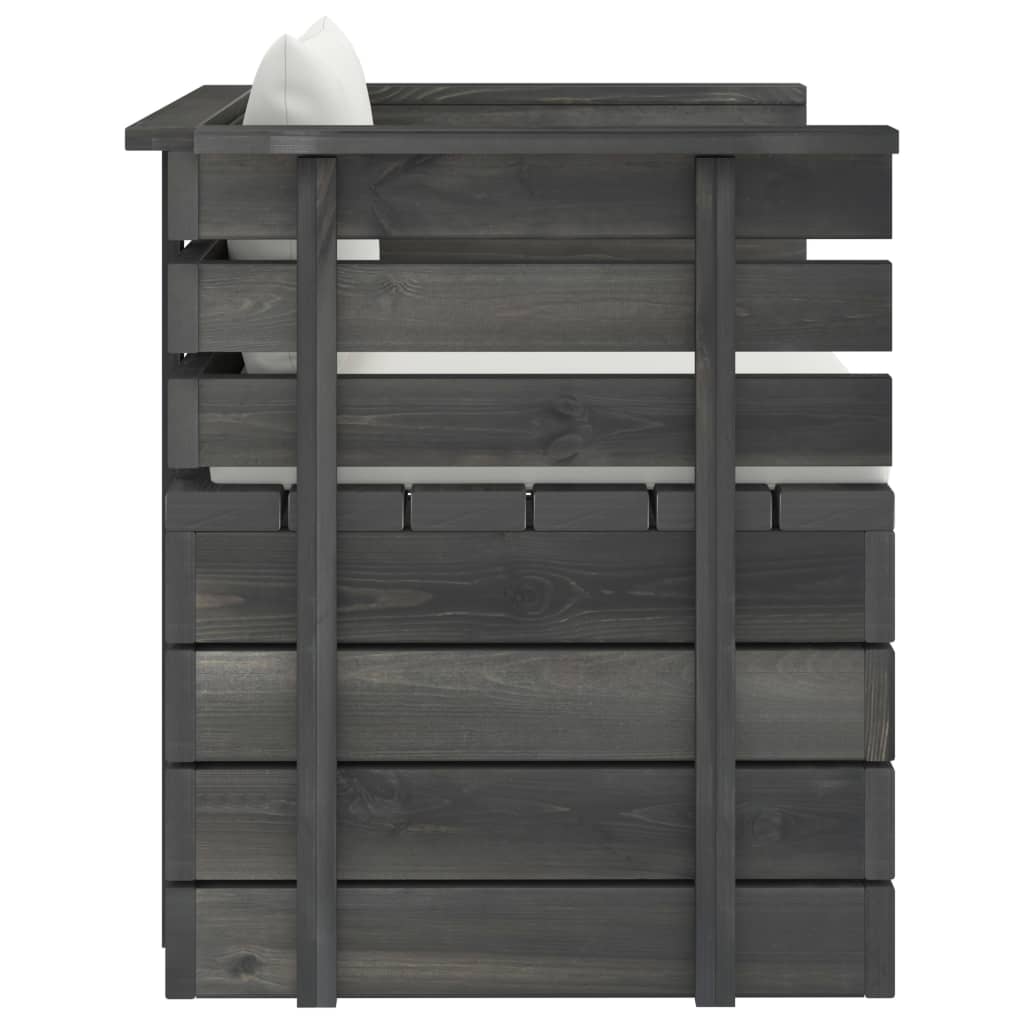 Πολυθρόνα Κήπου από Ξύλο Πεύκου με Μαξιλάρια - PAKOBAZAAR