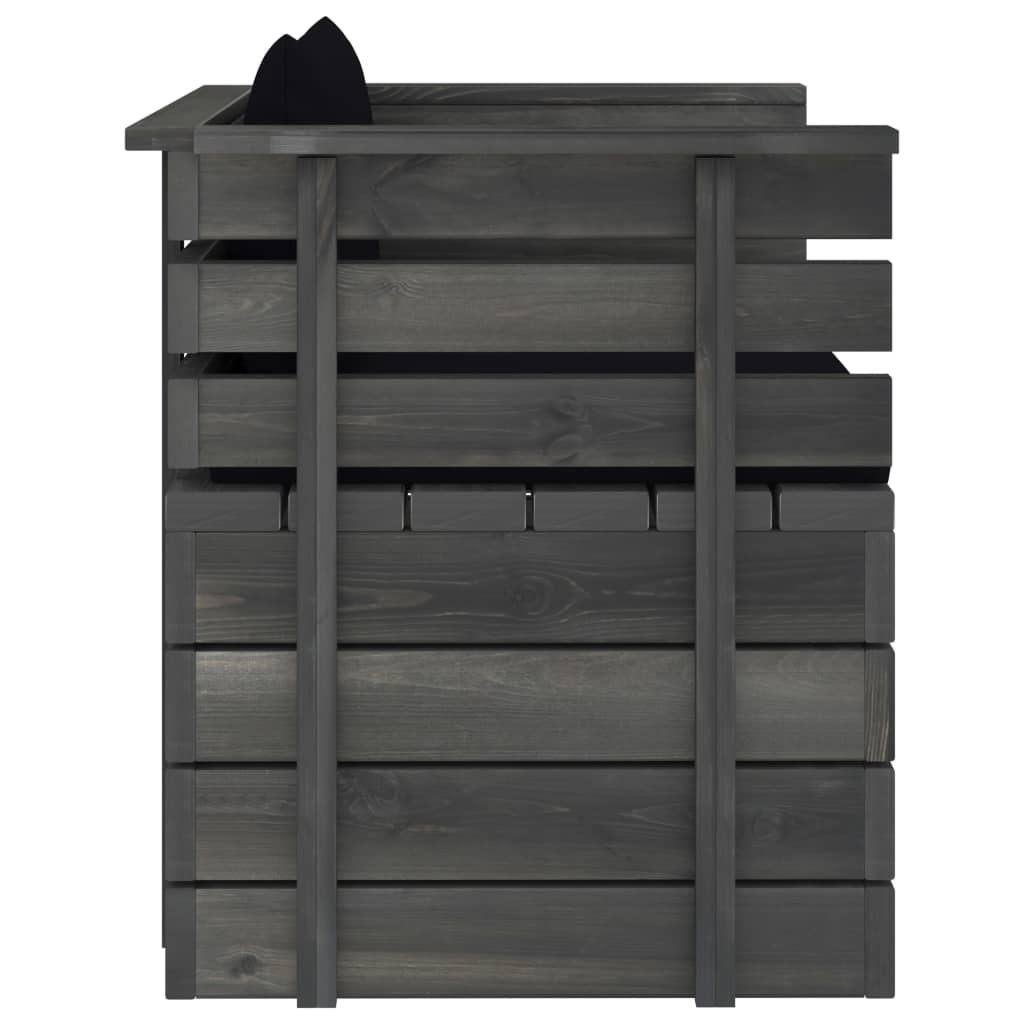 Πολυθρόνα Κήπου από Ξύλο Πεύκου με Μαξιλάρια - PAKOBAZAAR