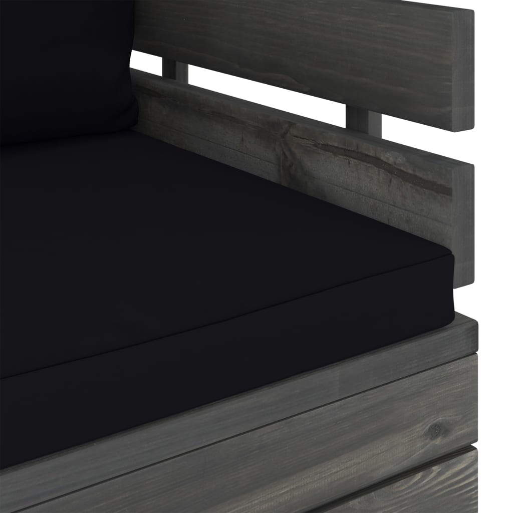 Πολυθρόνα Κήπου από Ξύλο Πεύκου με Μαξιλάρια - PAKOBAZAAR