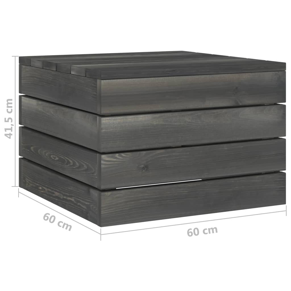 Σαλόνι Κήπου από Παλέτες Σετ 8τεμ Μασίφ Ξύλο Πεύκου & Μαξιλάρια - Pakobazaar