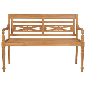 Παγκάκι Batavia 150 εκ. Μασίφ Ξύλο Teak & Φωτ. Πράσινο Μαξιλάρι