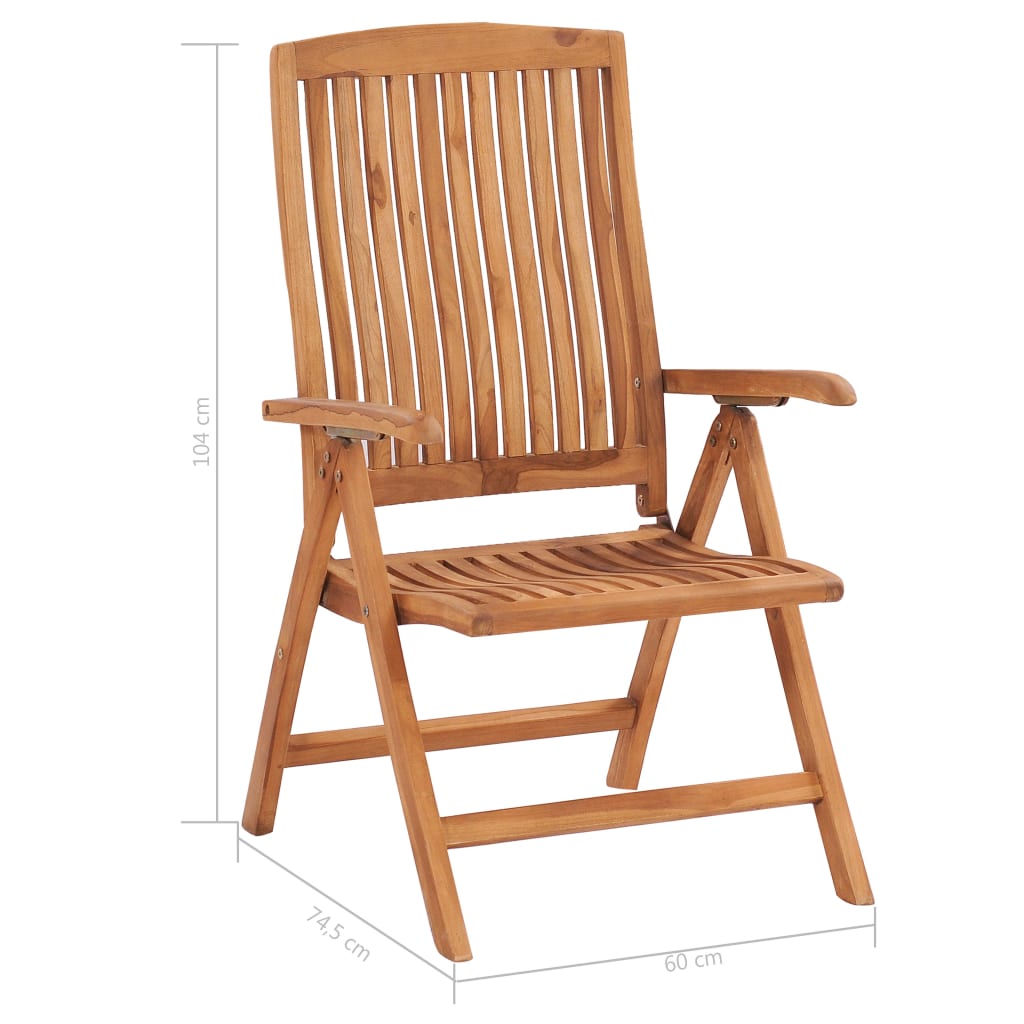 Πτυσσόμενες Καρέκλες 2 τεμ. με Πράσινα Μαξιλάρια από Μασίφ Ξύλο Teak