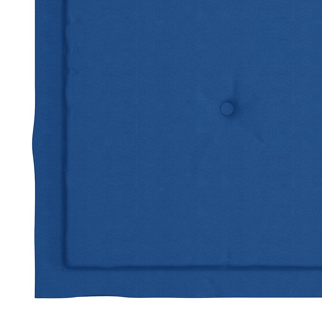 Πτυσσόμενες καρέκλες με μαξιλάρια Royal Blue 6 τεμάχια από μασίφ ξύλο τικ - Pakobazaar