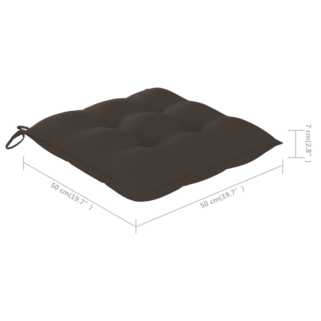 Πολυθρόνα Κουνιστή από Μασίφ Ξύλο Teak με Taupe Μαξιλάρι - PAKOBAZAAR