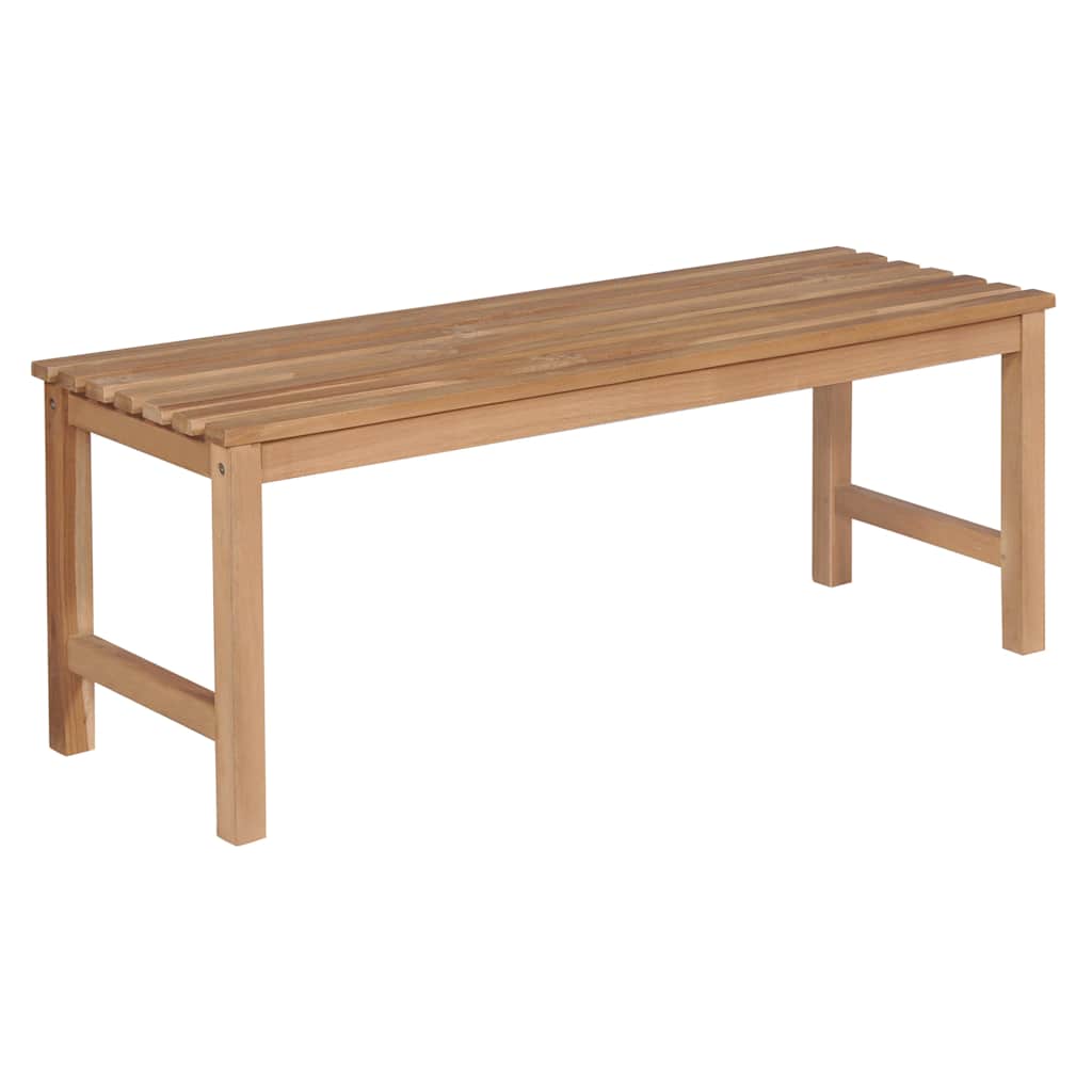 Παγκάκι Κήπου 120 εκ. από Μασίφ Ξύλο Teak με Κόκκινο Μαξιλάρι