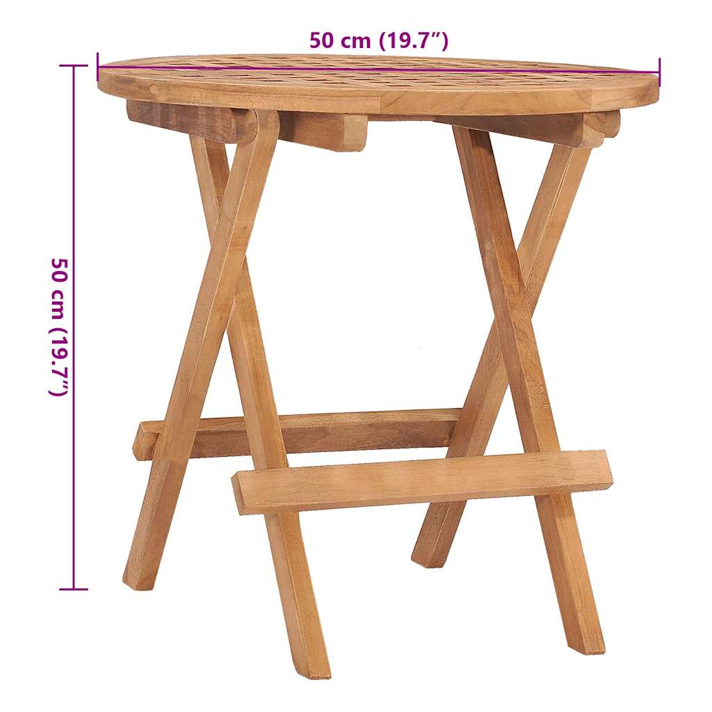 Σετ Τραπεζαρίας Εξ. Χώρου Πτυσσόμενο 3 Τεμαχίων Μασίφ Ξύλο Teak - PAKOBAZAAR