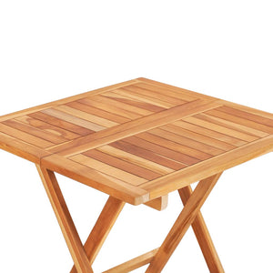 Σετ Επίπλων Mπιστρό 3 τεμ. Μασίφ Ξύλο Teak με Πράσινα Μαξιλάρια - PAKOBAZAAR