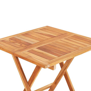 Σετ Επίπλων Mπιστρό 3 τεμ. Μασίφ Ξύλο Teak με Taupe Μαξιλάρια - PAKOBAZAAR