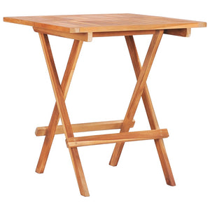 Σετ Επίπλων Mπιστρό 3 τεμ. Μασίφ Ξύλο Teak με Μαύρα Μαξιλάρια - PAKOBAZAAR