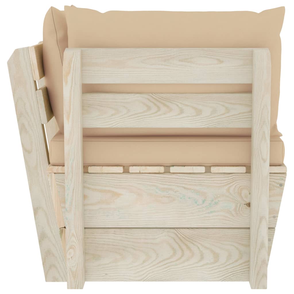 Καναπές Κήπου Γωνιακός από Παλέτες Εμποτισμένο Ξύλο Ερυθρελάτης - PAKOBAZAAR