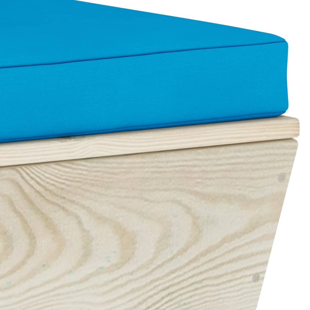 Καναπές Κήπου Μεσαίος από Παλέτες Εμποτισμένο Ξύλο Ερυθρελάτης - PAKOBAZAAR