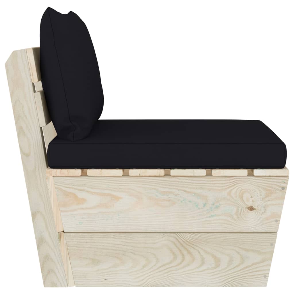 Καναπές Κήπου Μεσαίος από Παλέτες Εμποτισμένο Ξύλο Ερυθρελάτης - PAKOBAZAAR