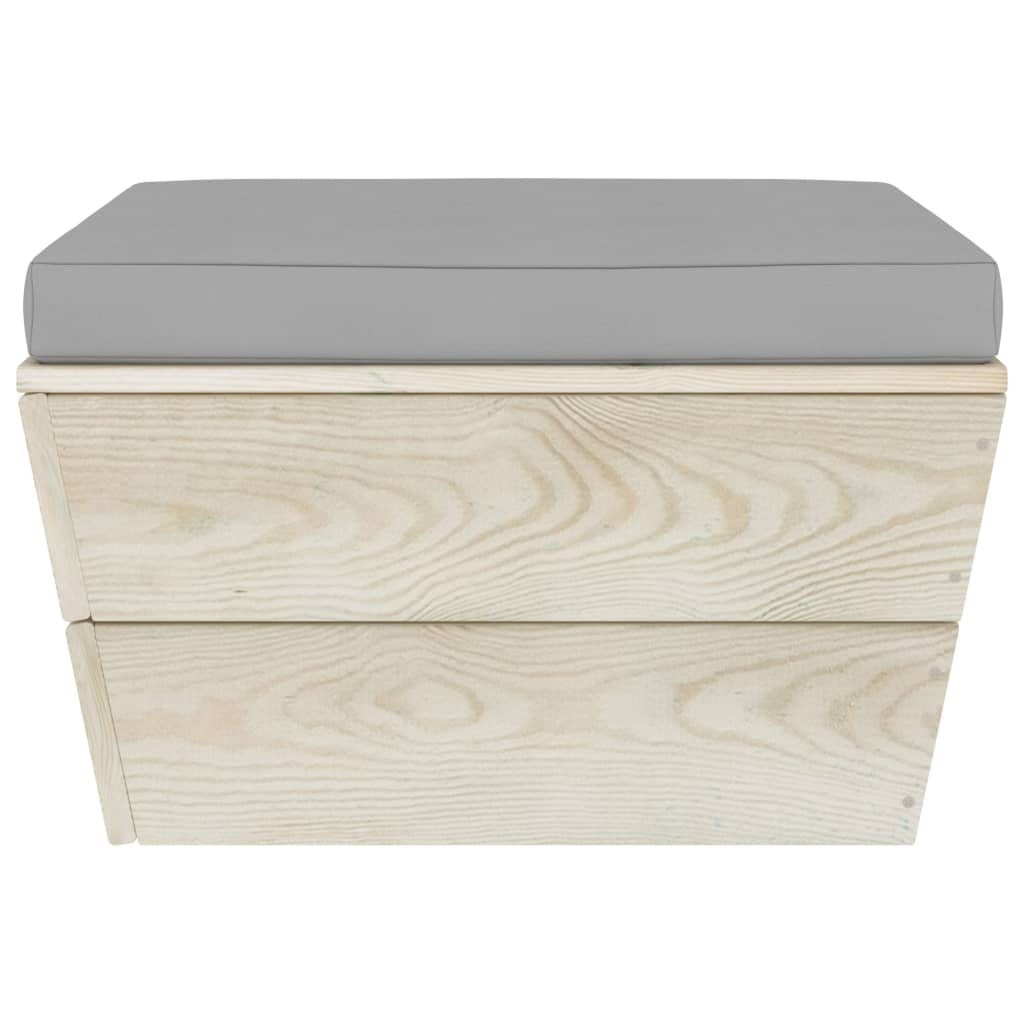 Κάθισμα Κήπου από Παλέτες Εμποτ. Ξύλο Ερυθρελάτης με Μαξιλάρια - PAKOBAZAAR