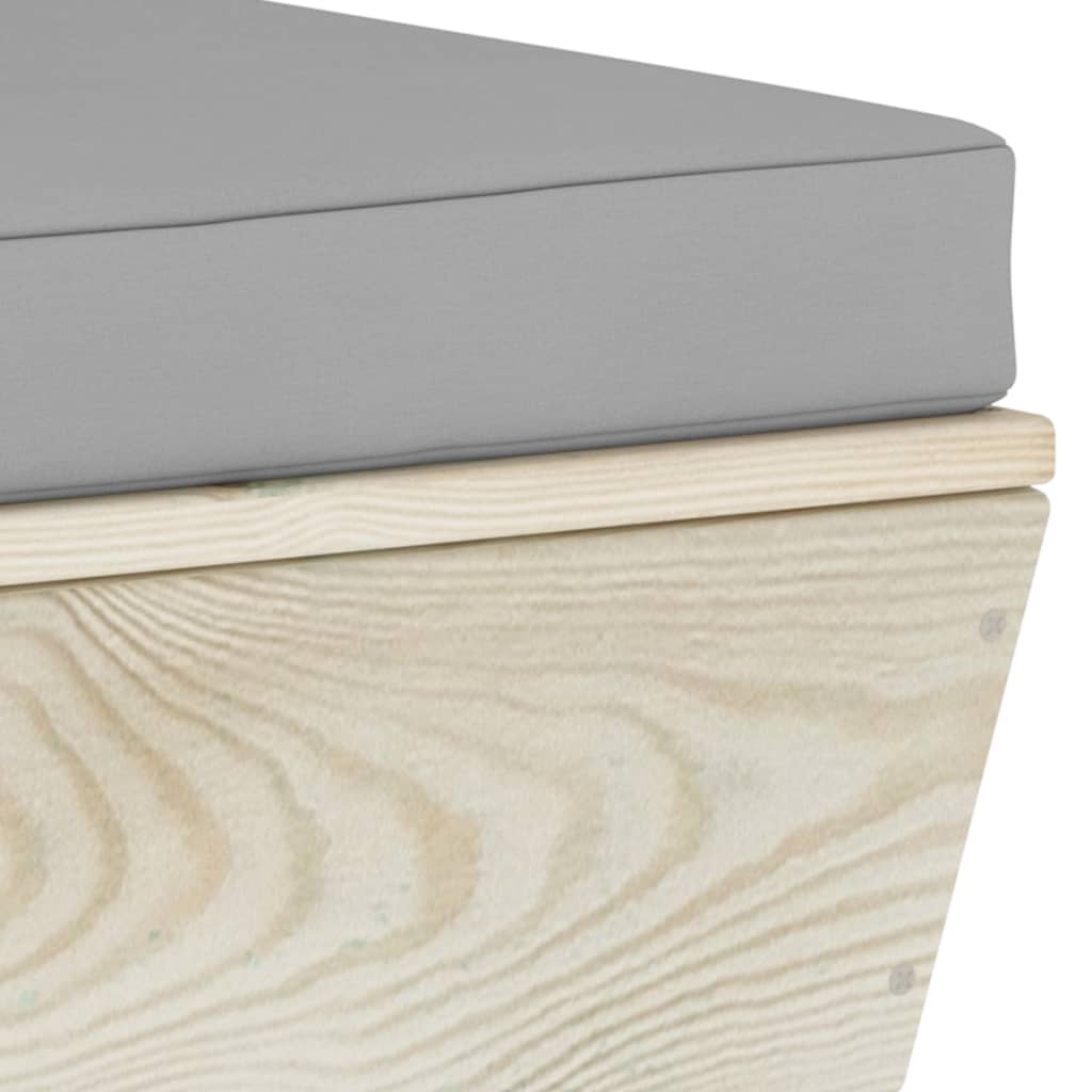 Κάθισμα Κήπου από Παλέτες Εμποτ. Ξύλο Ερυθρελάτης με Μαξιλάρια - PAKOBAZAAR