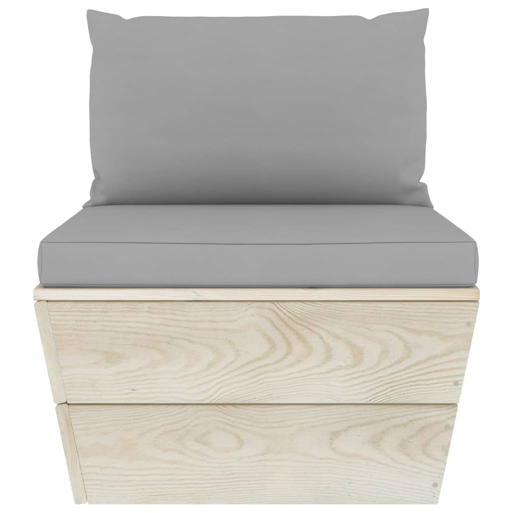 Σαλόνι Κήπου από Παλέτες 3 τεμ. Ξύλο Ερυθρελάτης με Μαξιλάρια - PAKOBAZAAR