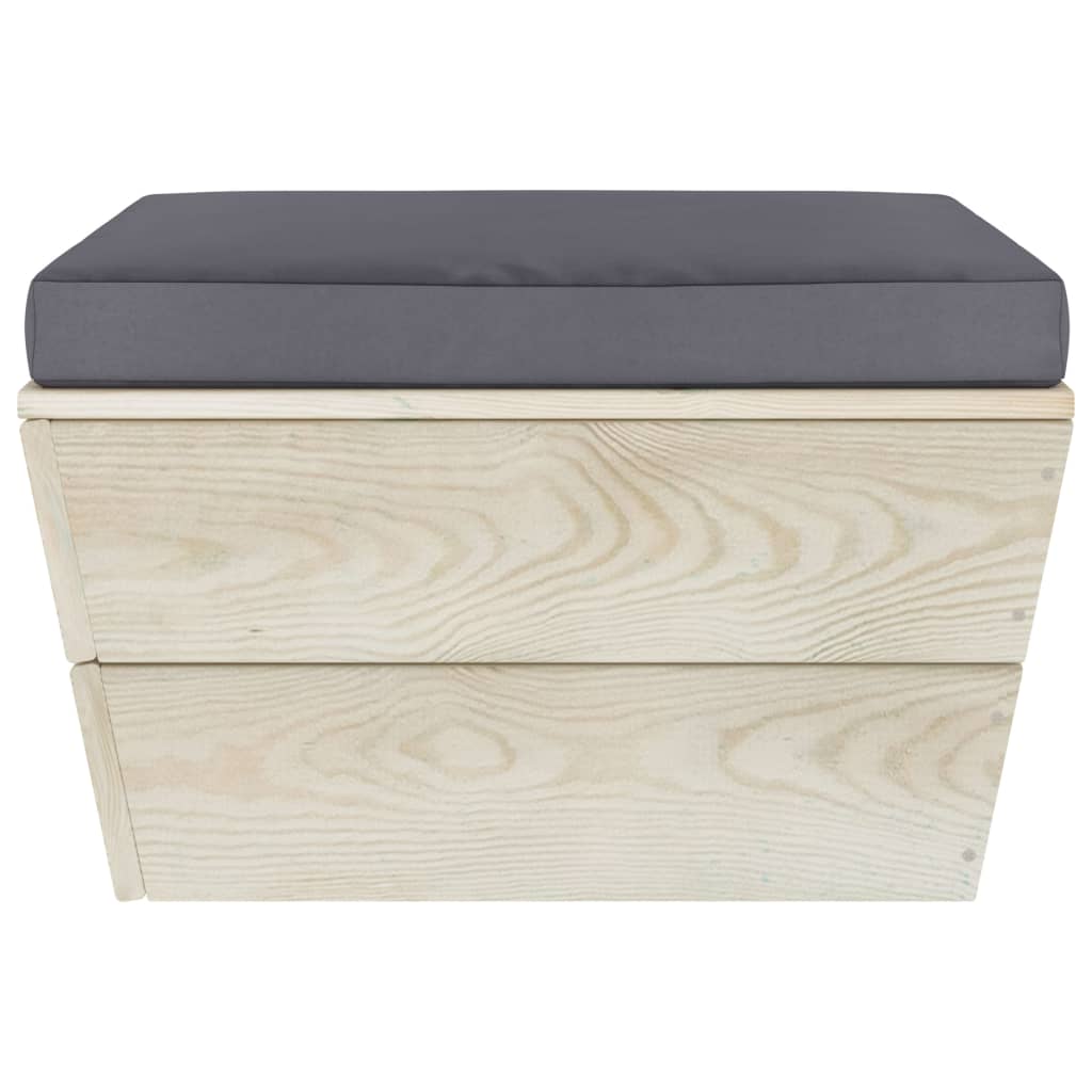 Σαλόνι Κήπου από Παλέτες 4 τεμ. Ξύλο Ερυθρελάτης με Μαξιλάρια - Pakobazaar