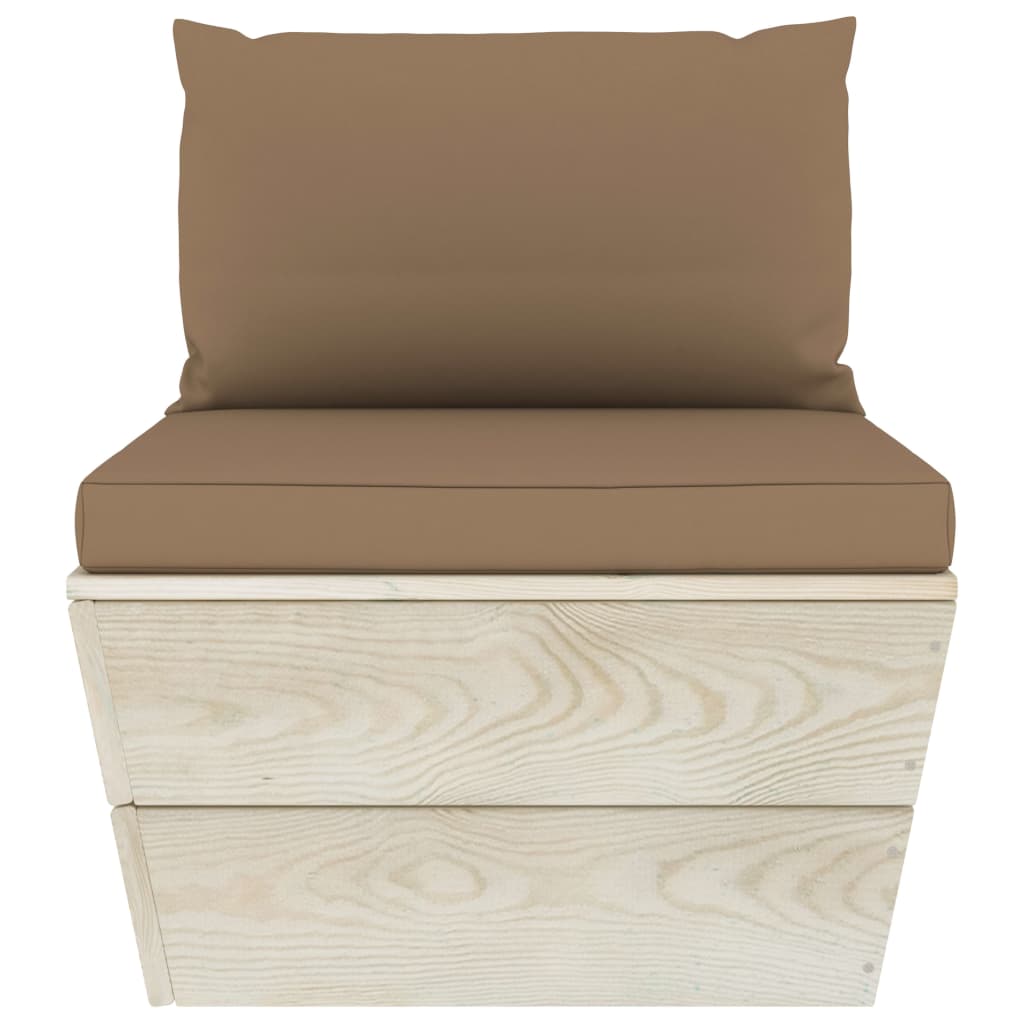 Σαλόνι Κήπου από Παλέτες 6 τεμ. Ξύλο Ερυθρελάτης με Μαξιλάρια - Pakobazaar