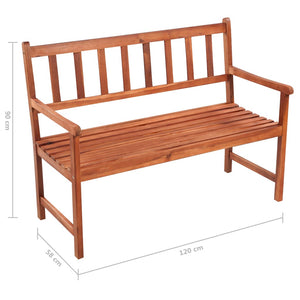 Παγκάκι Κήπου 120 εκ. από Μασίφ Ξύλο Ακακίας με Μαξιλάρι - Pakobazaar