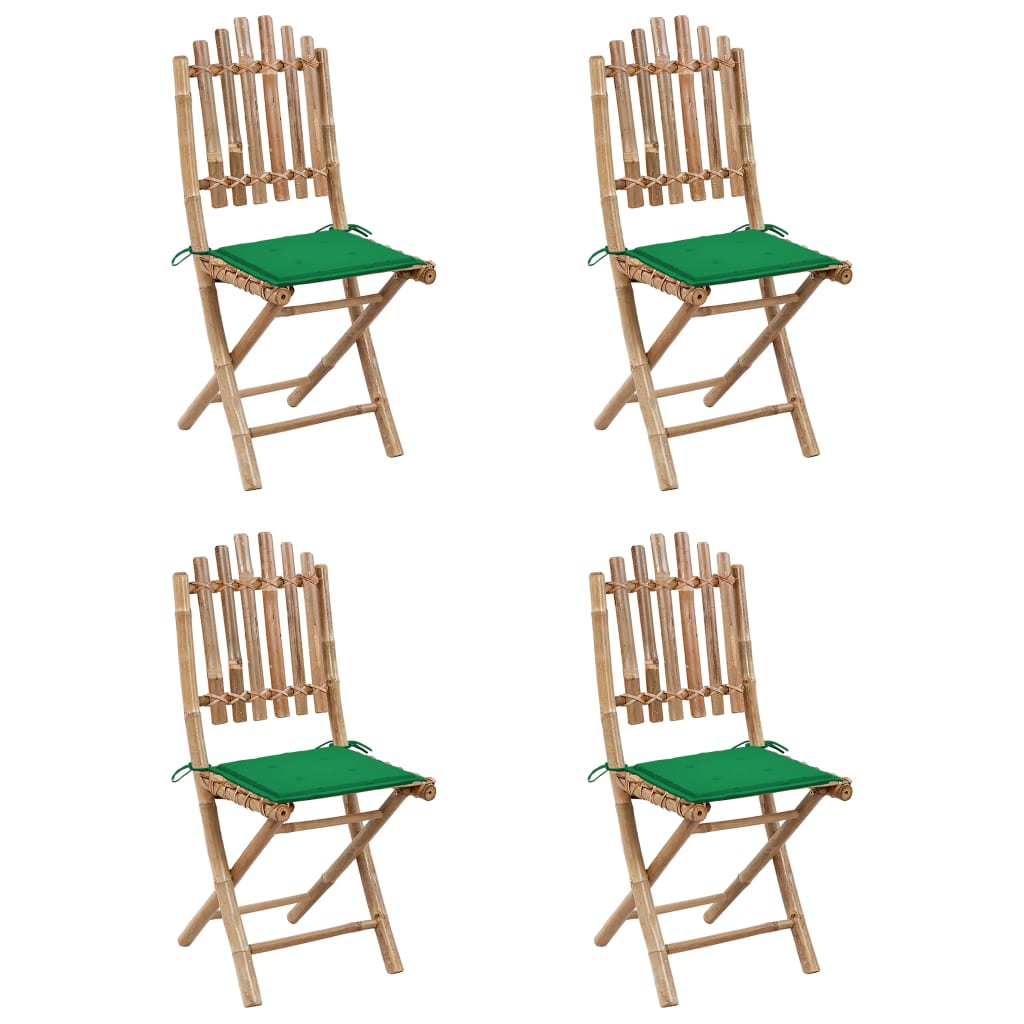 Σετ Τραπεζαρίας Εξ. Χώρου Πτυσσόμενο 5 τεμ. Μπαμπού & Μαξιλάρια - PAKOBAZAAR