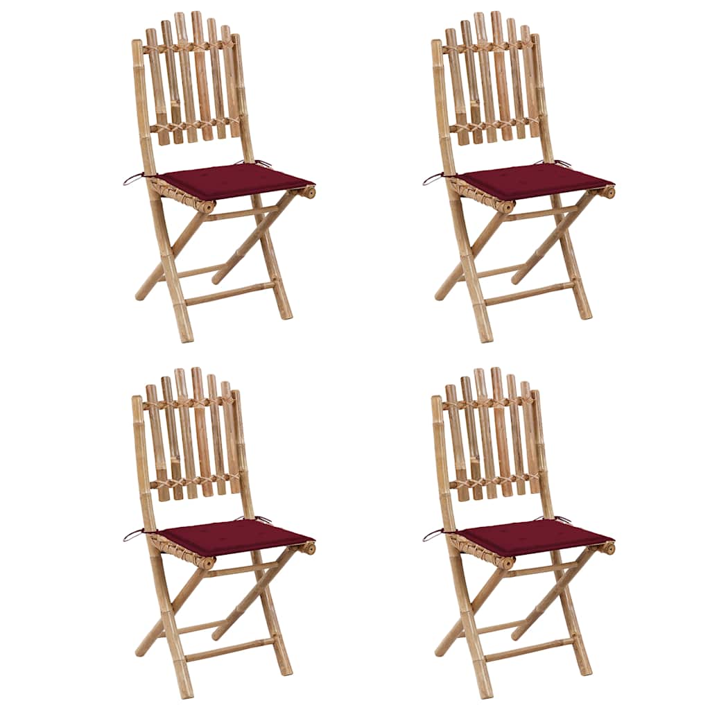 Σετ Τραπεζαρίας Εξ. Χώρου Πτυσσόμενο 5 τεμ. Μπαμπού & Μαξιλάρια - PAKOBAZAAR