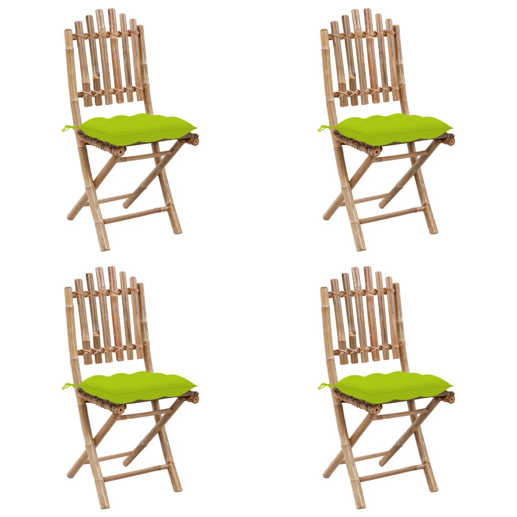 Σετ Τραπεζαρίας Εξ. Χώρου Πτυσσόμενο 5 τεμ. Μπαμπού & Μαξιλάρια - PAKOBAZAAR