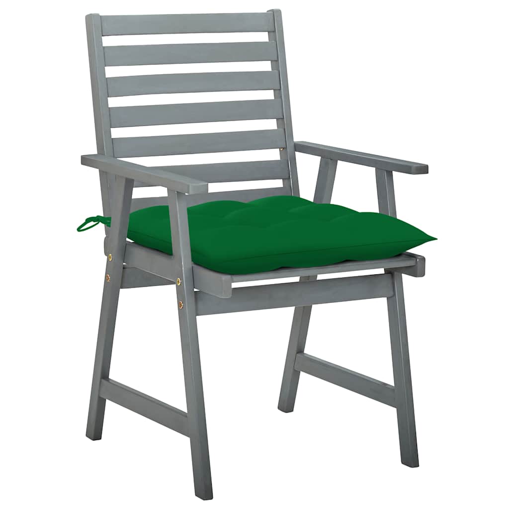 Καρέκλες Εξ. Χώρου 2 τεμ. Μασίφ Ξύλο Ακακίας με Μαξιλάρια
