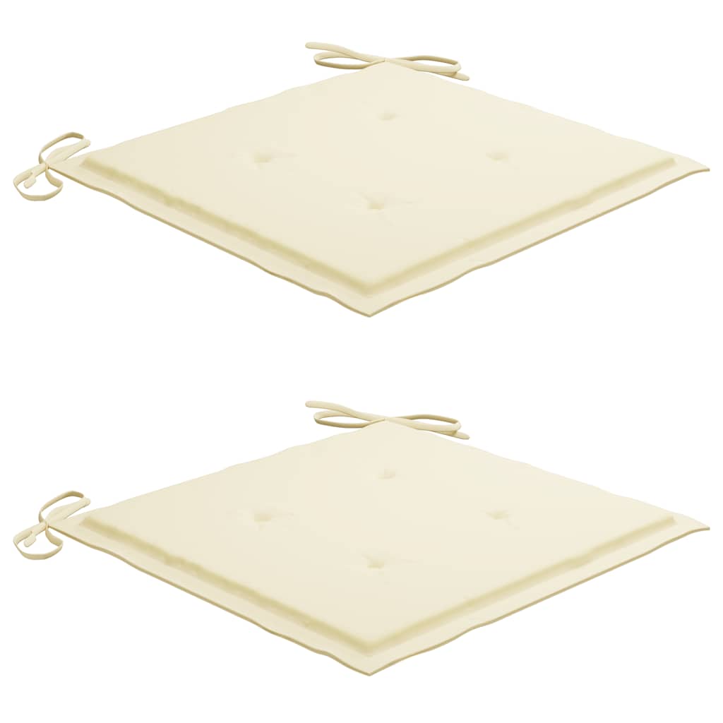 Καρέκλες Εξ. Χώρου Πτυσσόμενες 2 τεμ. Ξύλο Ακακίας & Μαξιλάρια - PAKOBAZAAR