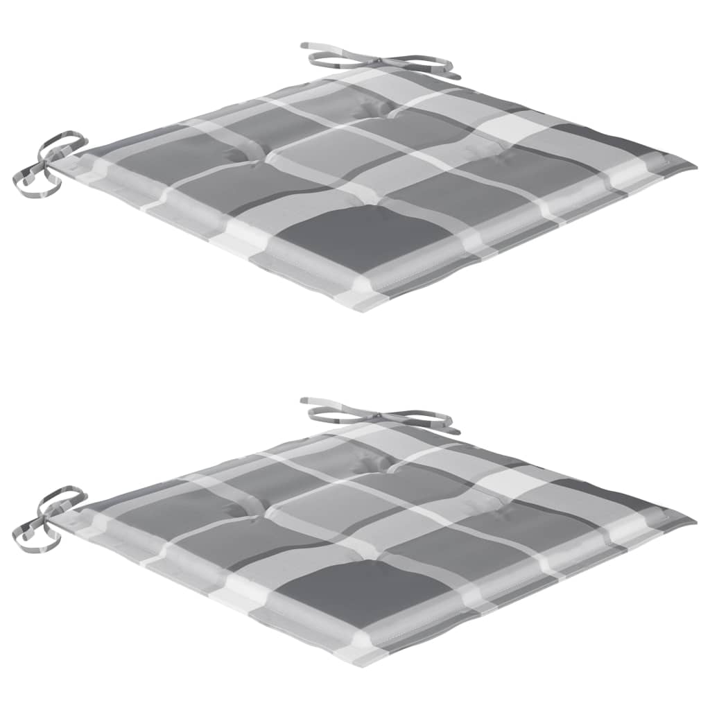 Καρέκλες Εξωτ. Χώρου Πτυσσόμενες 2 τεμ Ξύλο Ακακίας & Μαξιλάρια - PAKOBAZAAR