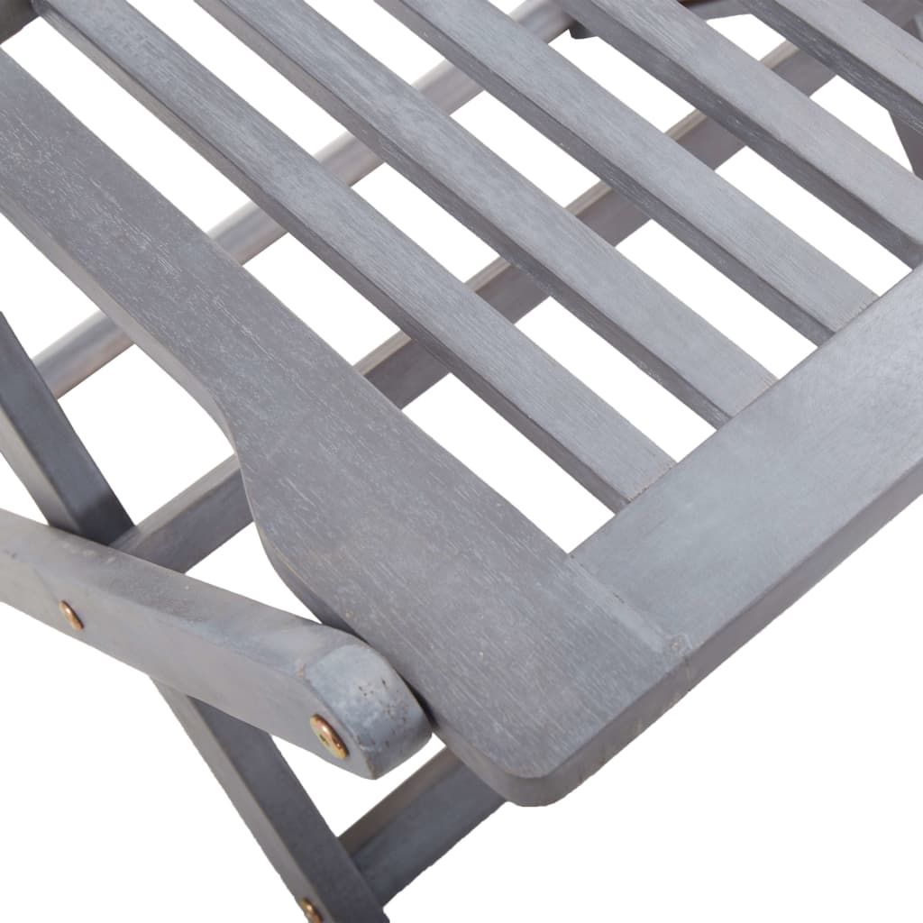 Καρέκλες Εξωτ. Χώρου Πτυσσόμενες 2 τεμ Ξύλο Ακακίας & Μαξιλάρια - PAKOBAZAAR