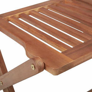 Καρέκλες Κήπου Πτυσσόμενες 2 τεμ Μασίφ Ξύλο Ακακίας & Μαξιλάρια - Pakobazaar