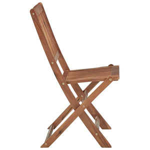Καρέκλες Κήπου Πτυσσόμενες 4 τεμ Μασίφ Ξύλο Ακακίας & Μαξιλάρια - PAKOBAZAAR