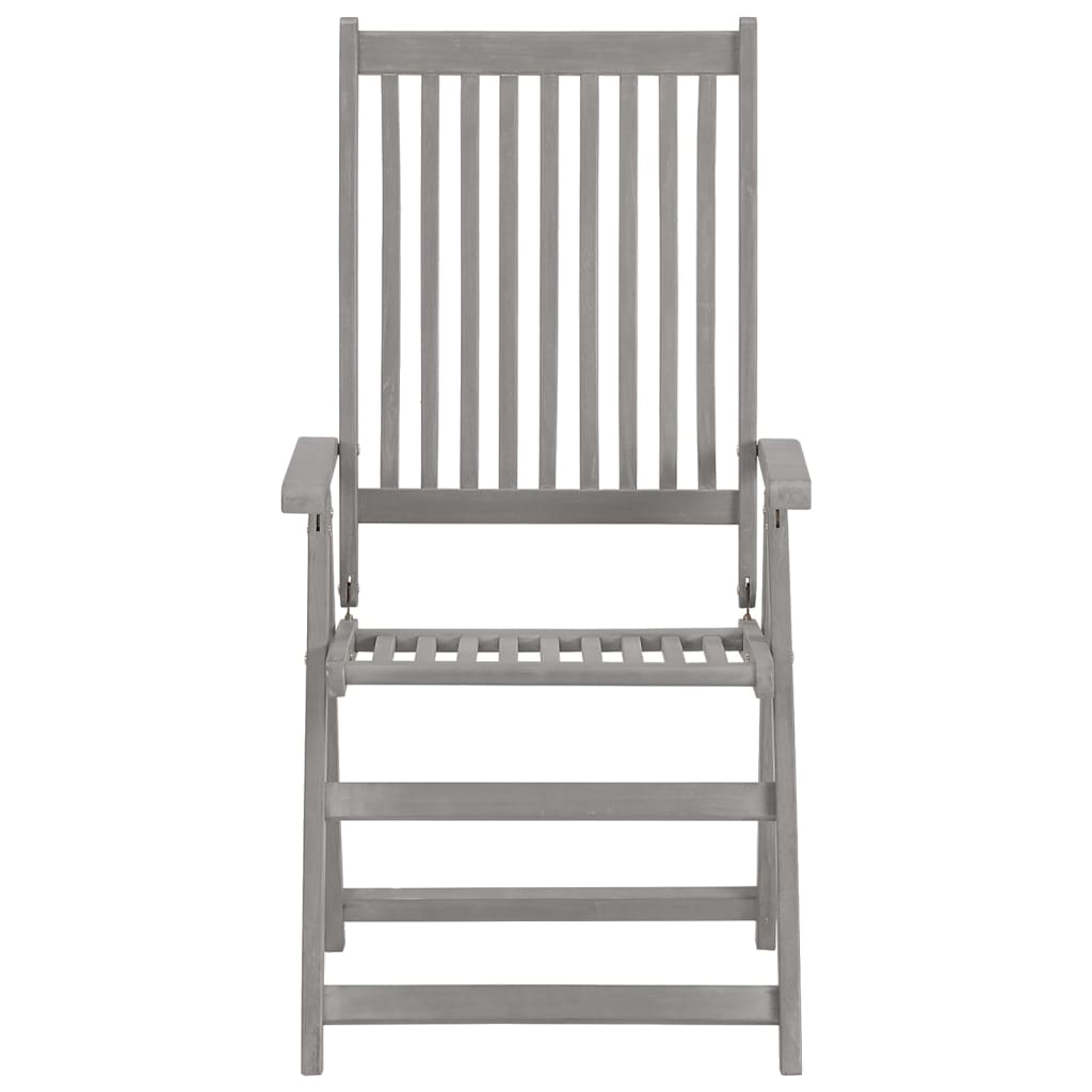 Καρέκλες Κήπου Ανακλινόμενες 2 τεμ. Ξύλο Ακακίας με Μαξιλάρια - Pakobazaar