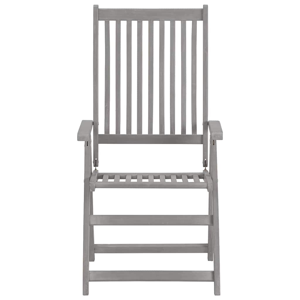 Καρέκλες Κήπου Ανακλινόμενες 3 τεμ. Ξύλο Ακακίας με Μαξιλάρια