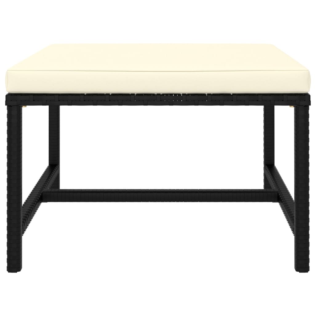 Σαλόνι Κήπου 5 Τεμαχίων Μαύρο από Συνθετικό Ρατάν με Μαξιλάρια - PAKOBAZAAR