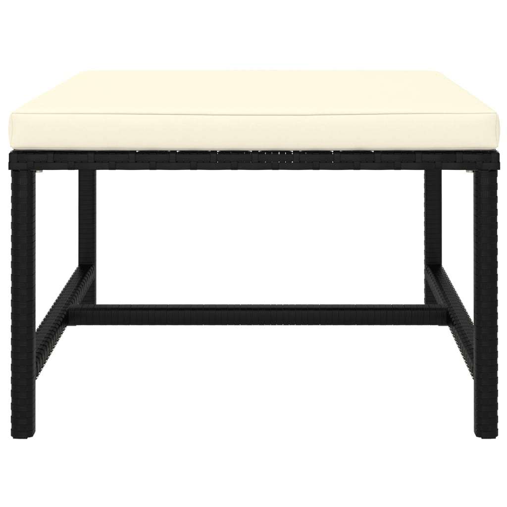 Σαλόνι Κήπου 9 Τεμαχίων Μαύρο από Συνθετικό Ρατάν με Μαξιλάρια - PAKOBAZAAR