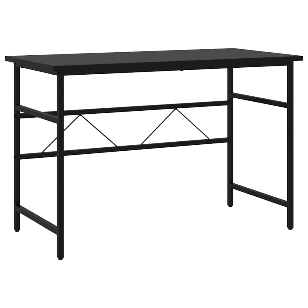 Γραφείο Υπολογιστή Μαύρο 105 x 55 x 72 εκ. από MDF και Μέταλλο