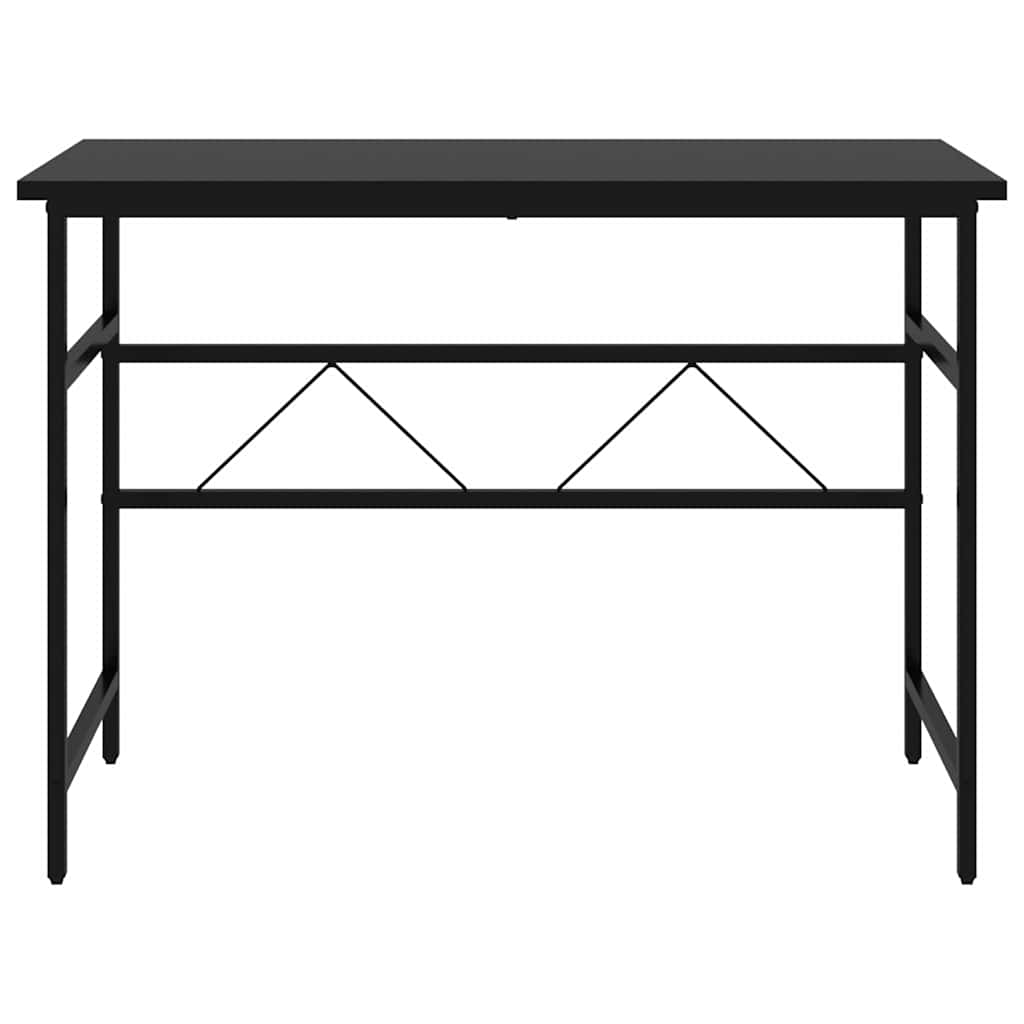 Γραφείο Υπολογιστή Μαύρο 105 x 55 x 72 εκ. από MDF και Μέταλλο