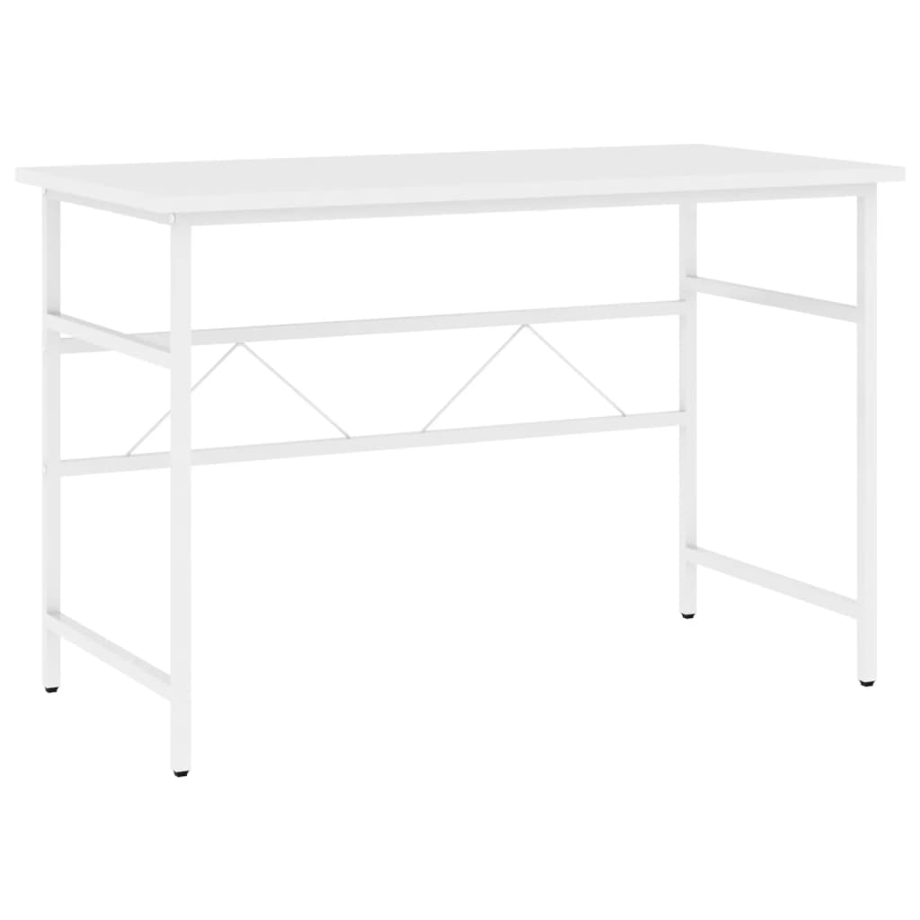 Γραφείο Υπολογιστή Λευκό 105 x 55 x 72 εκ. από MDF και Μέταλλο