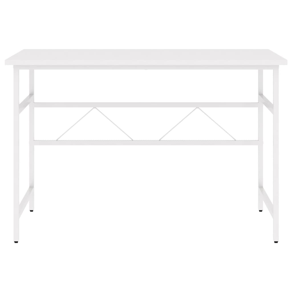 Γραφείο Υπολογιστή Λευκό 105 x 55 x 72 εκ. από MDF και Μέταλλο