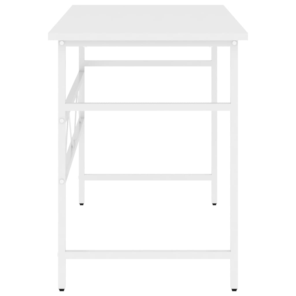Γραφείο Υπολογιστή Λευκό 105 x 55 x 72 εκ. από MDF και Μέταλλο