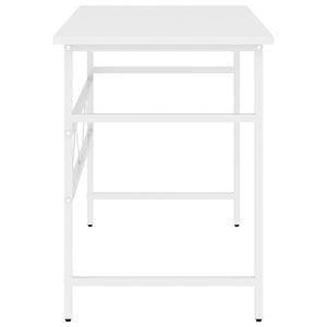 Γραφείο Υπολογιστή Λευκό 105 x 55 x 72 εκ. από MDF και Μέταλλο