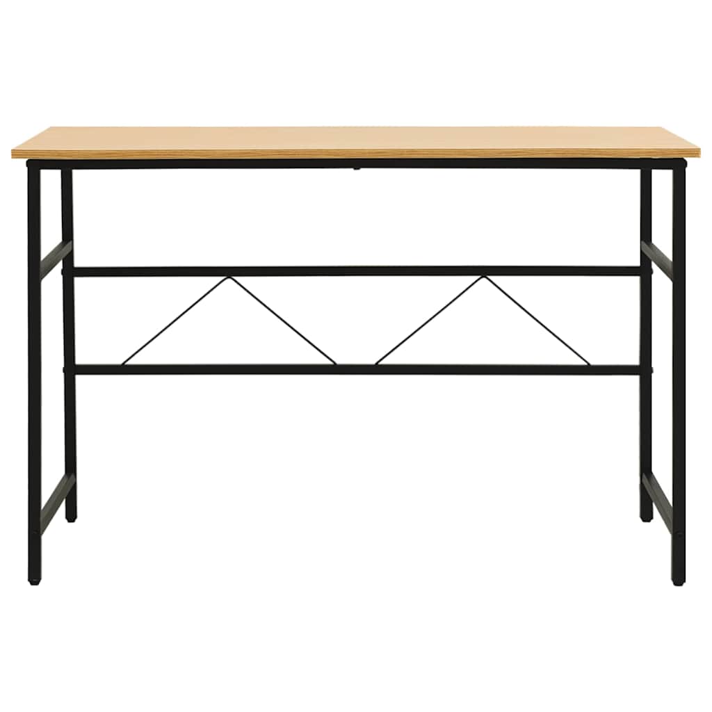 Γραφείο Υπολογιστή Μαύρο/Ανοιχτ. Δρυς 105x55x72εκ MDF & Μέταλλο