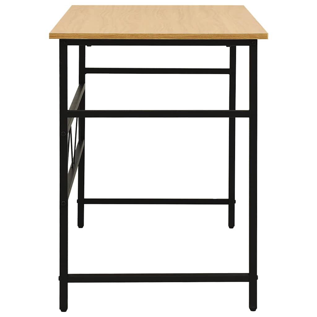 Γραφείο Υπολογιστή Μαύρο/Ανοιχτ. Δρυς 105x55x72εκ MDF & Μέταλλο