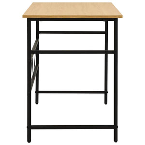 Γραφείο Υπολογιστή Μαύρο/Ανοιχτ. Δρυς 105x55x72εκ MDF & Μέταλλο
