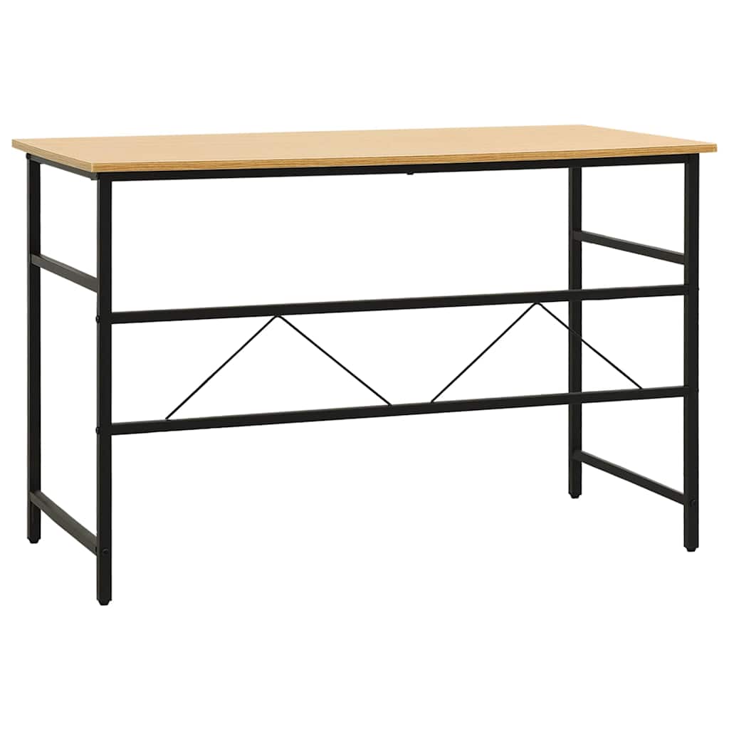 Γραφείο Υπολογιστή Μαύρο/Ανοιχτ. Δρυς 105x55x72εκ MDF & Μέταλλο