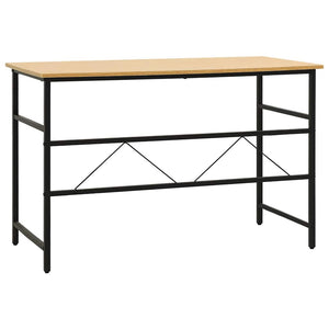 Γραφείο Υπολογιστή Μαύρο/Ανοιχτ. Δρυς 105x55x72εκ MDF & Μέταλλο