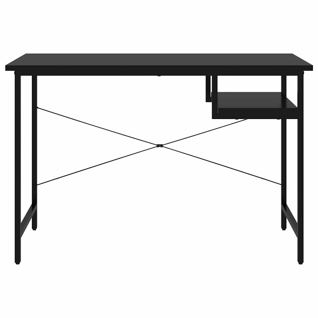 Γραφείο Υπολογιστή Μαύρο 105 x 55 x 72 εκ. από MDF και Μέταλλο