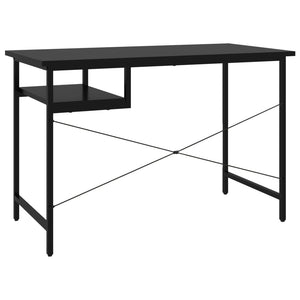 Γραφείο Υπολογιστή Μαύρο 105 x 55 x 72 εκ. από MDF και Μέταλλο